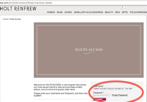 Holt Renfrew website